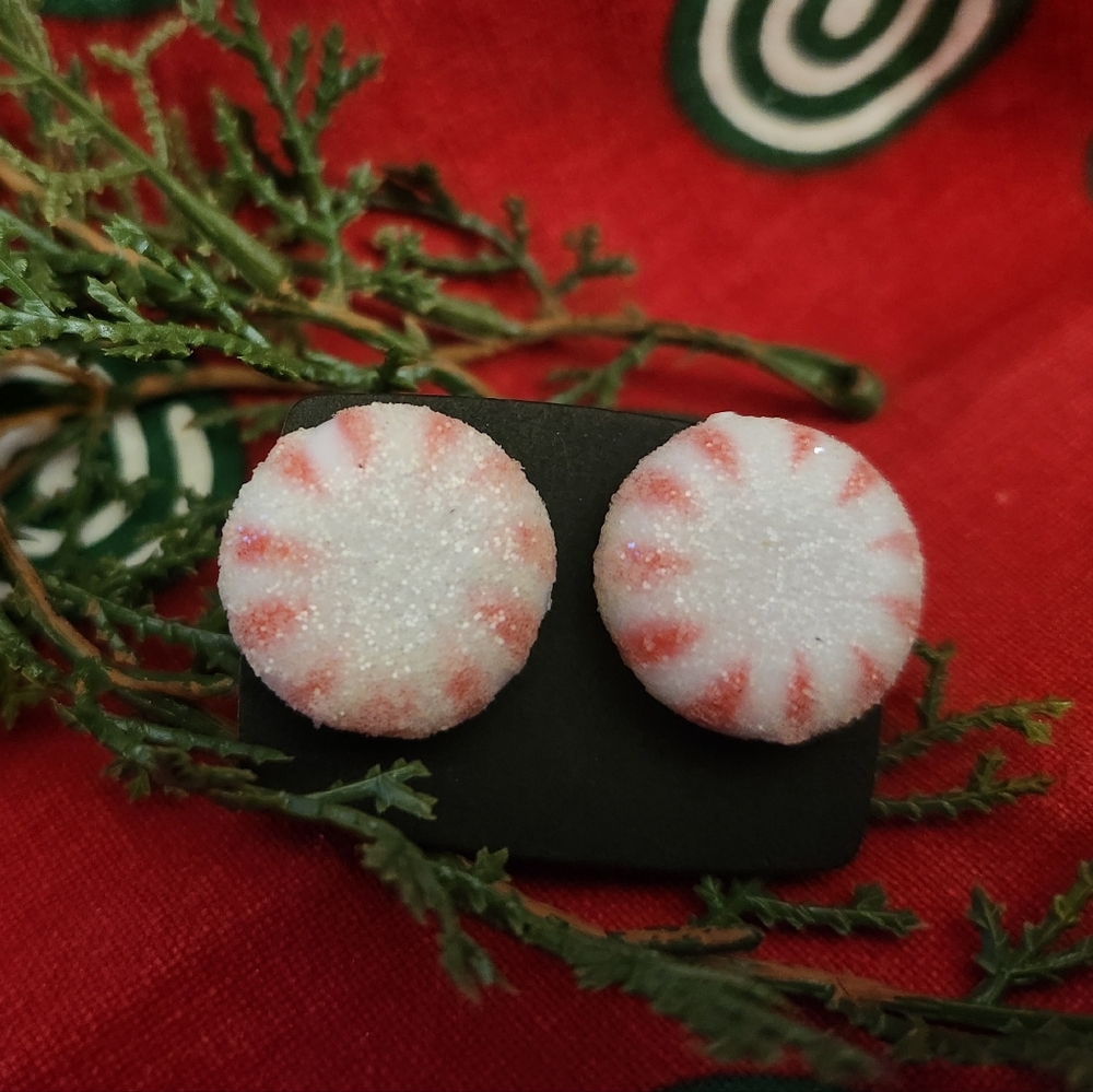 Peppermint Candy Stud Earrings
